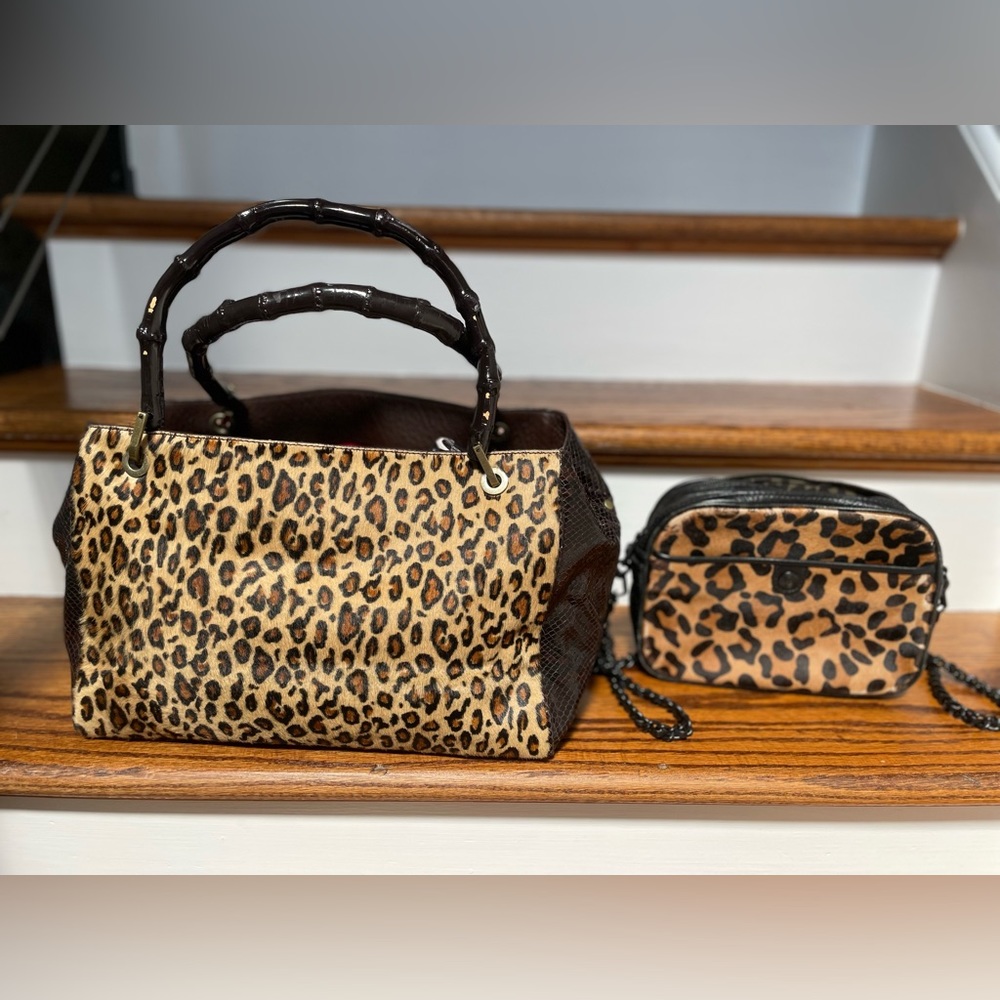 Rebecca Minkoff cheetah print bag Crossbody and Adrienne Vittadini fur snake bag